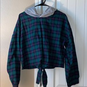 FLANNEL WITH HOODIE!!